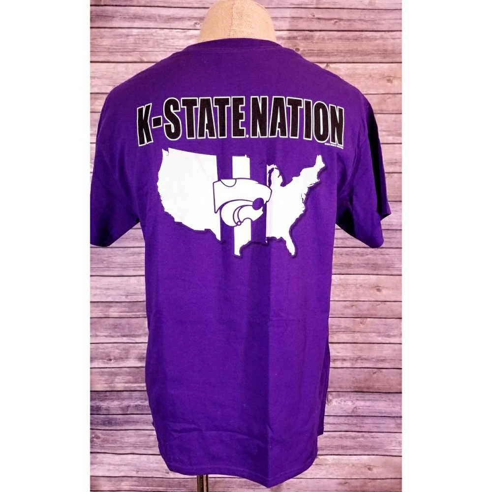 NCAA Kansas State Wildcats Nation Logo T Shirt NWT